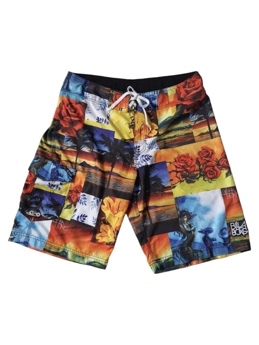 BILLABONG Boardshorts Hawaiian Sunset Graphic Mens Size 36